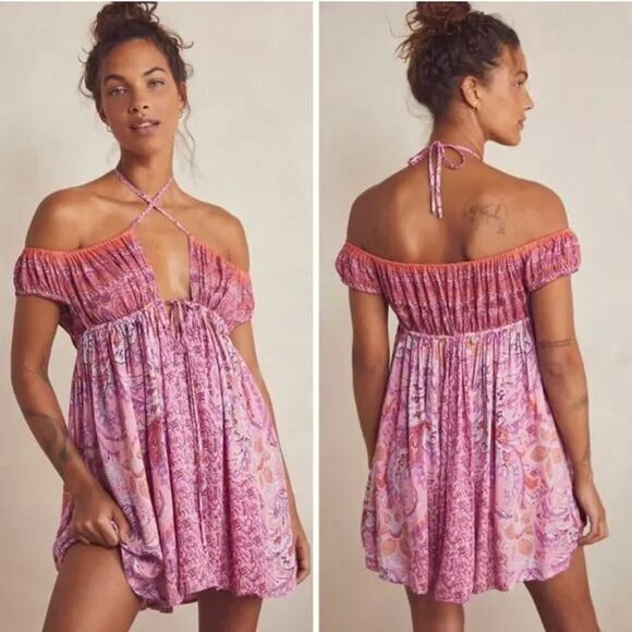 New!Free People Intimately Bali Mariposa Mini‎ Slip, XS